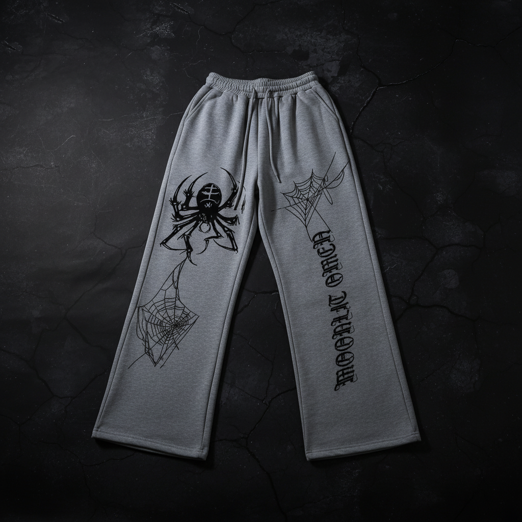 Spider Web Sweatpants Flat Lay