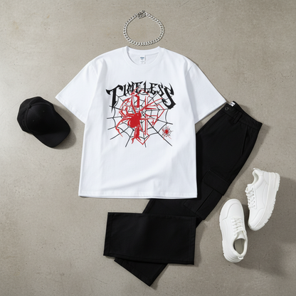 Styled Flat Lay - Timeless Spider Tee