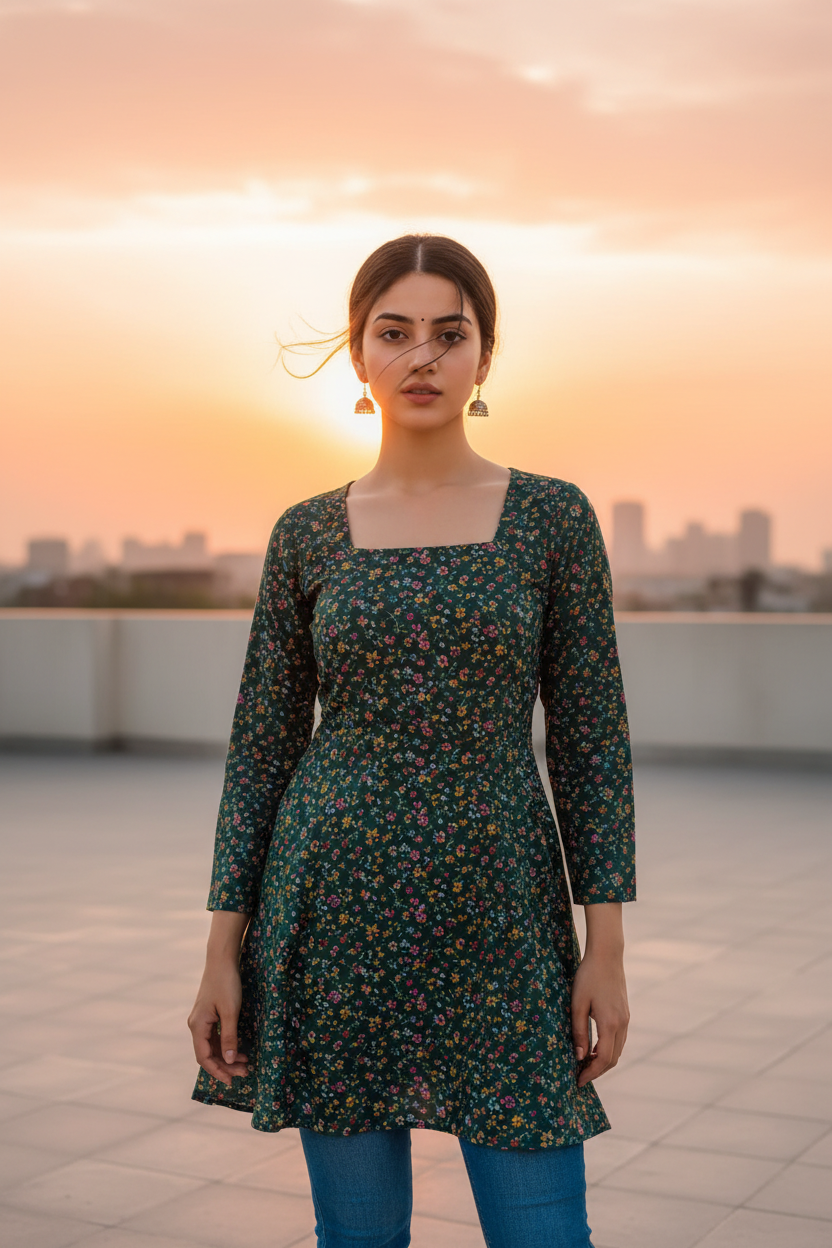 Teal Model Rooftop