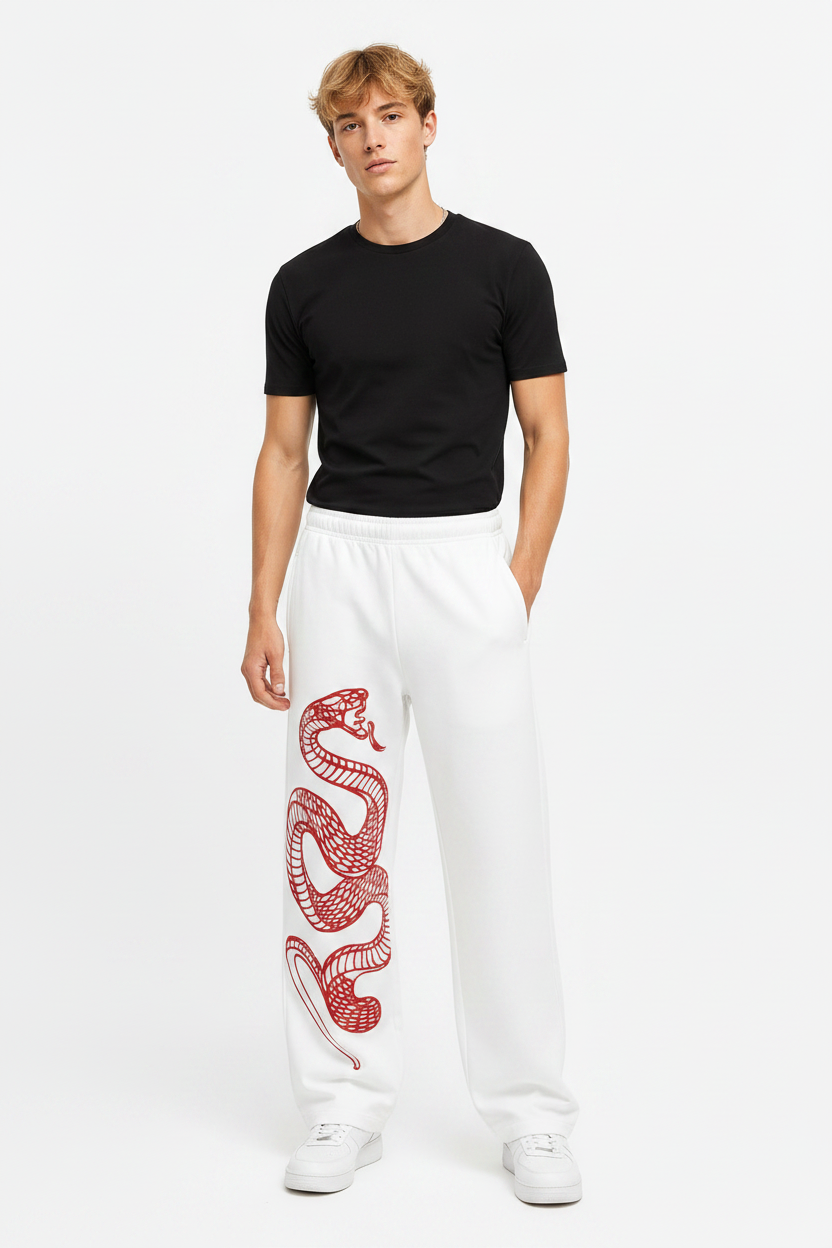White Snake Jogger Model