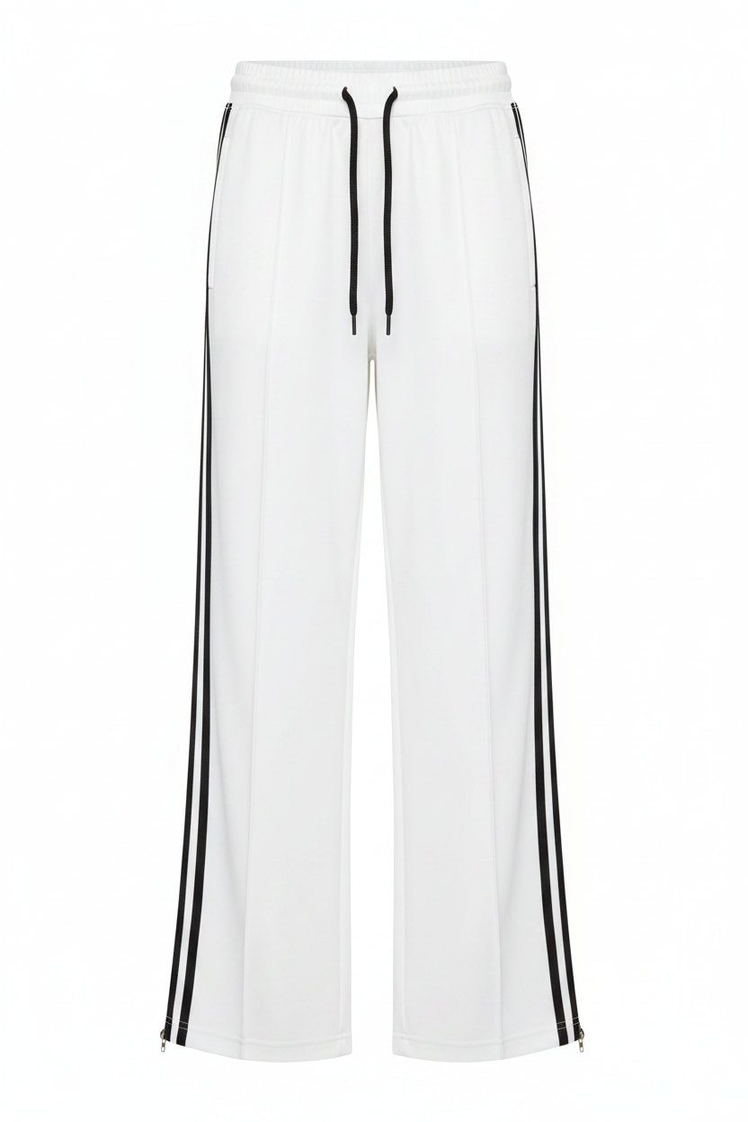 White Triple Stripe Front Clean